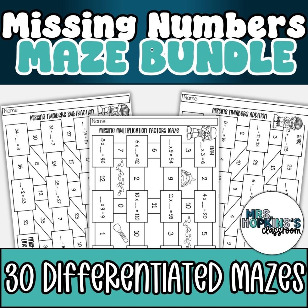 Missing Number Mazes