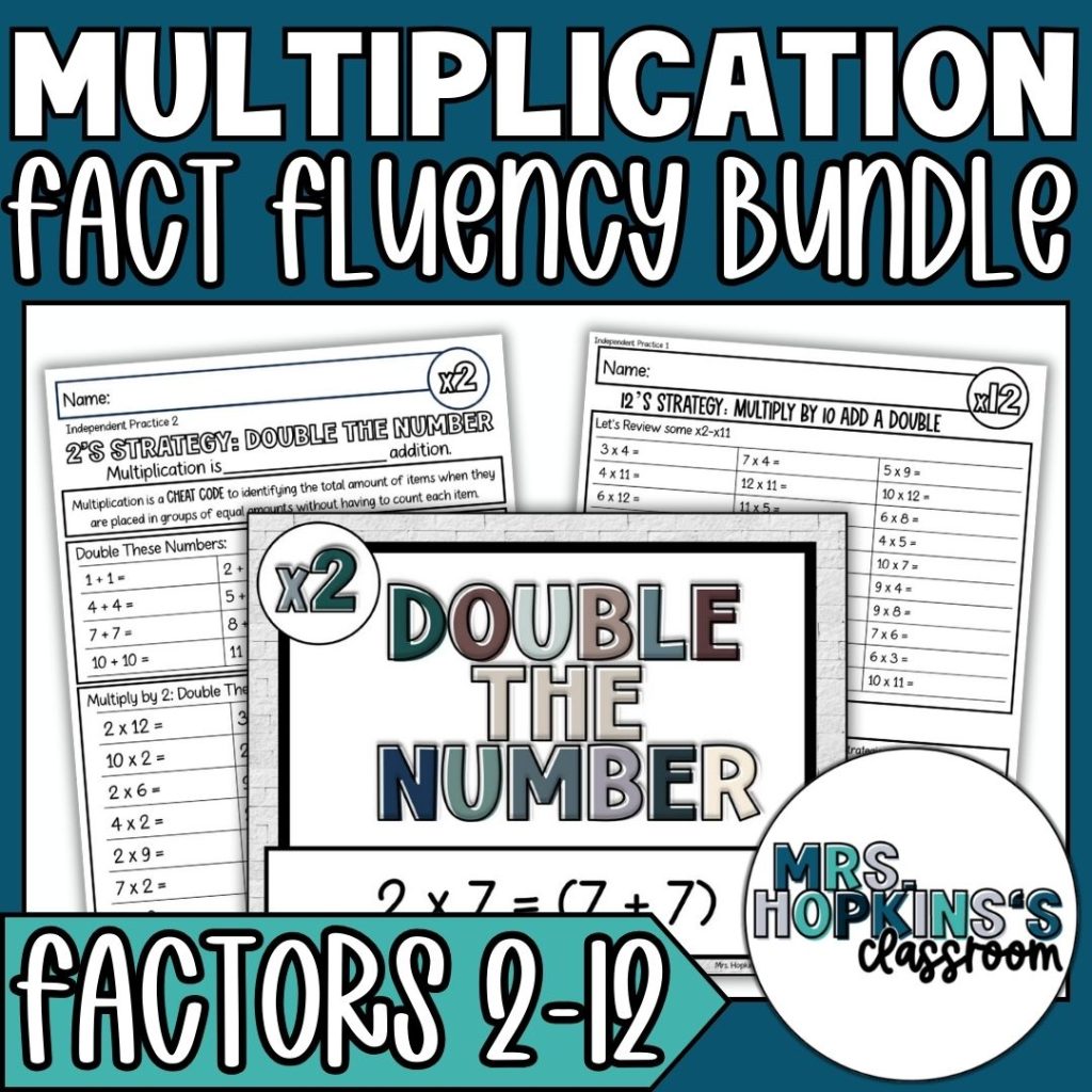 Multiplication Fact Fluency Bundle Factors 2-12