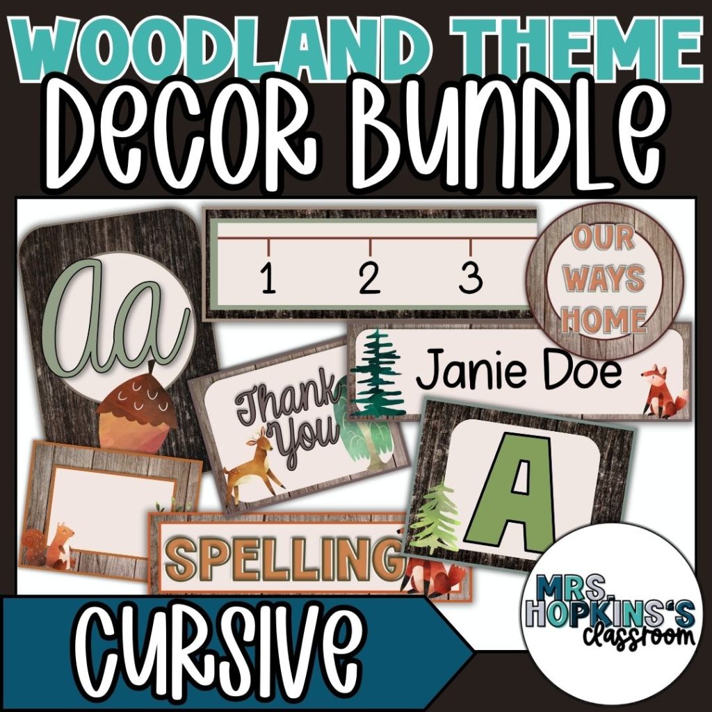 Woodland Theme Classroom Decor Bundle